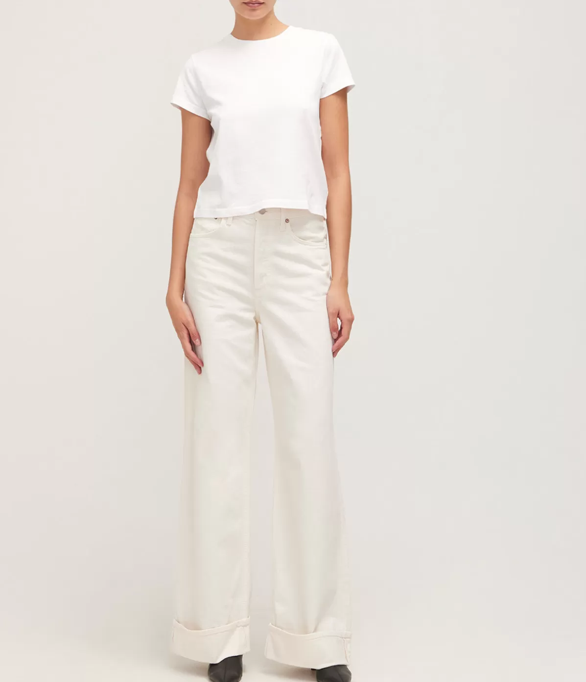 Agolde Dame High Rise Wide Leg Jean in Fortune Cookie Best Sale