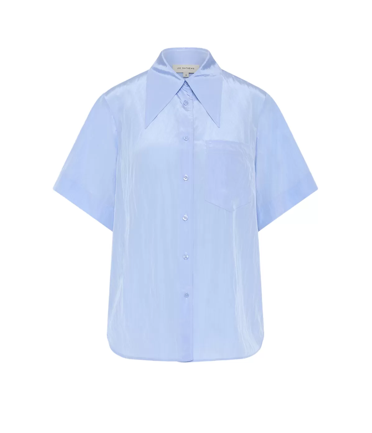 Lee Mathews Kiki Short Sleeve Shirt in Cornflower Hot