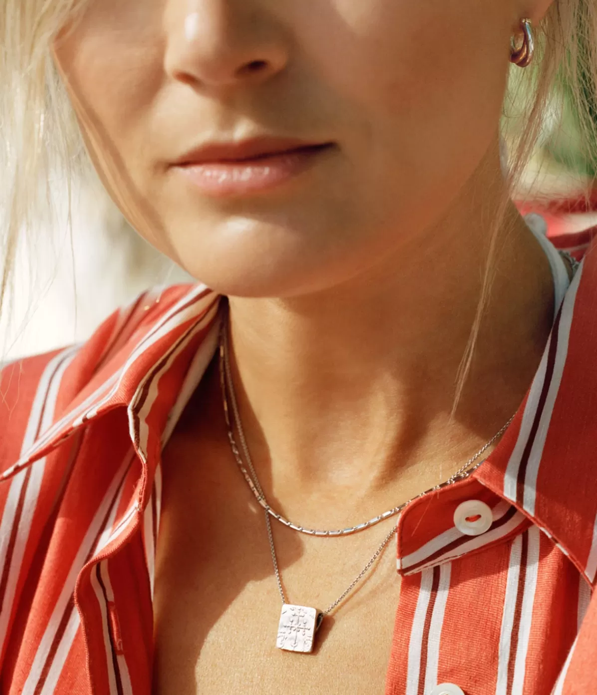 Missoma Lucy Williams X Textured Link Chain Necklace in Silver Discount