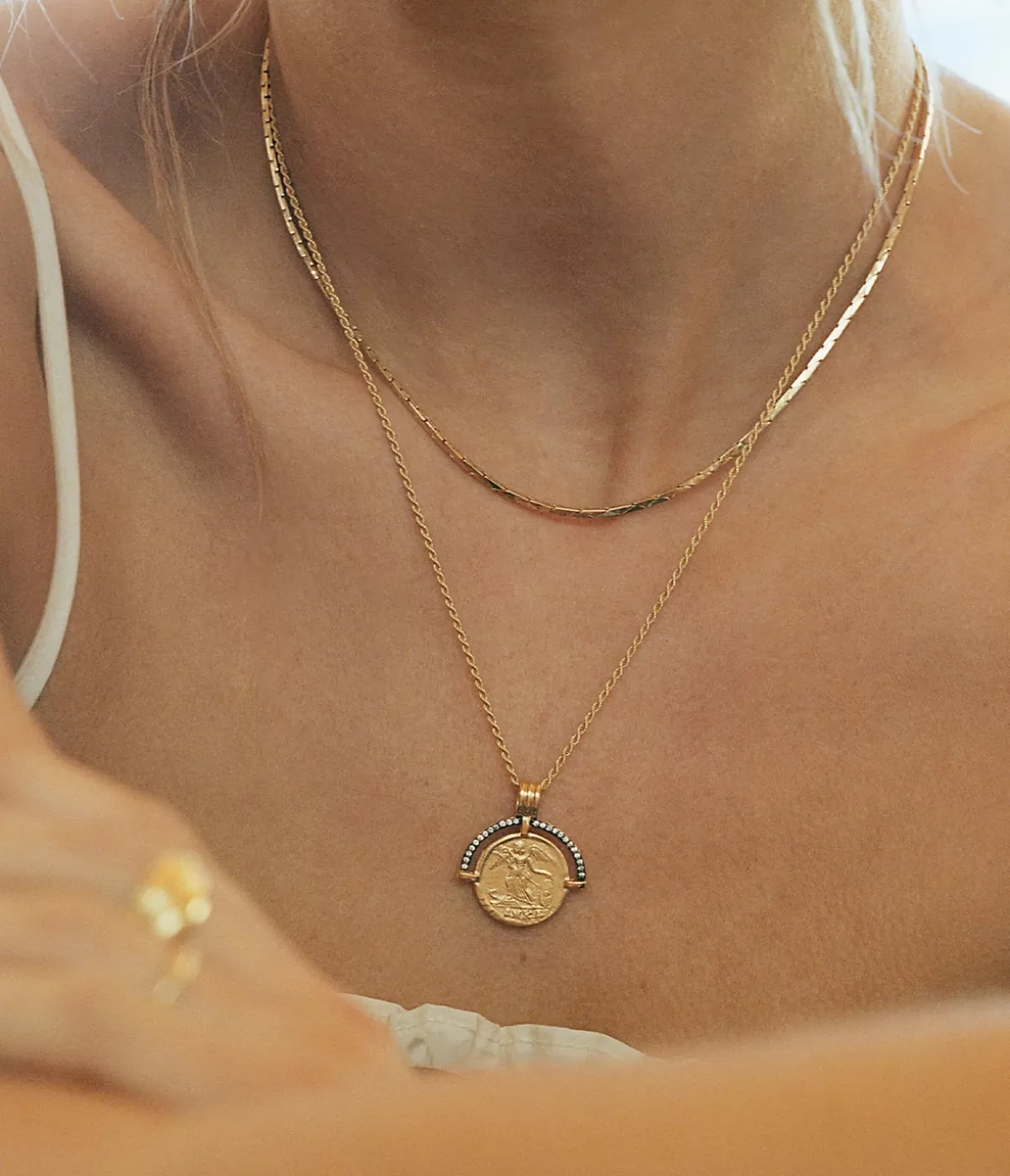 Missoma Lucy Williams X Textured Snake Chain Necklace in Gold Cheap