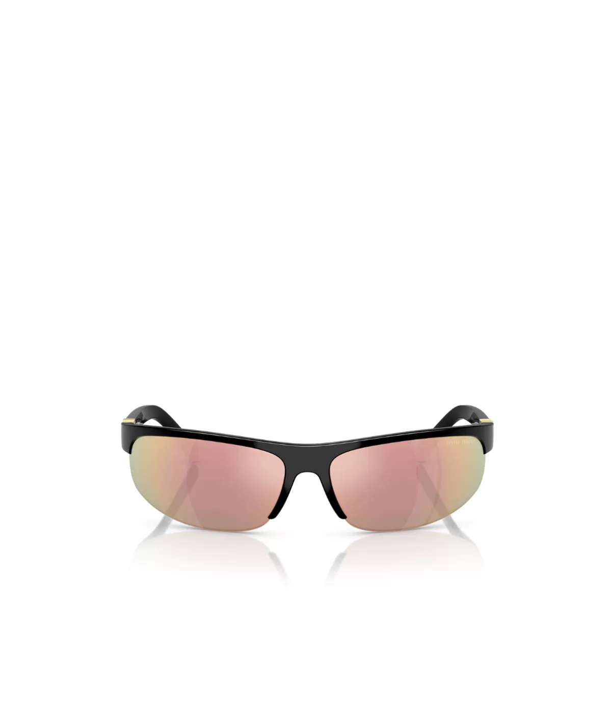 Miu Miu Oval Mirror Sunglasses in Dark Grey Pink Flash Sale