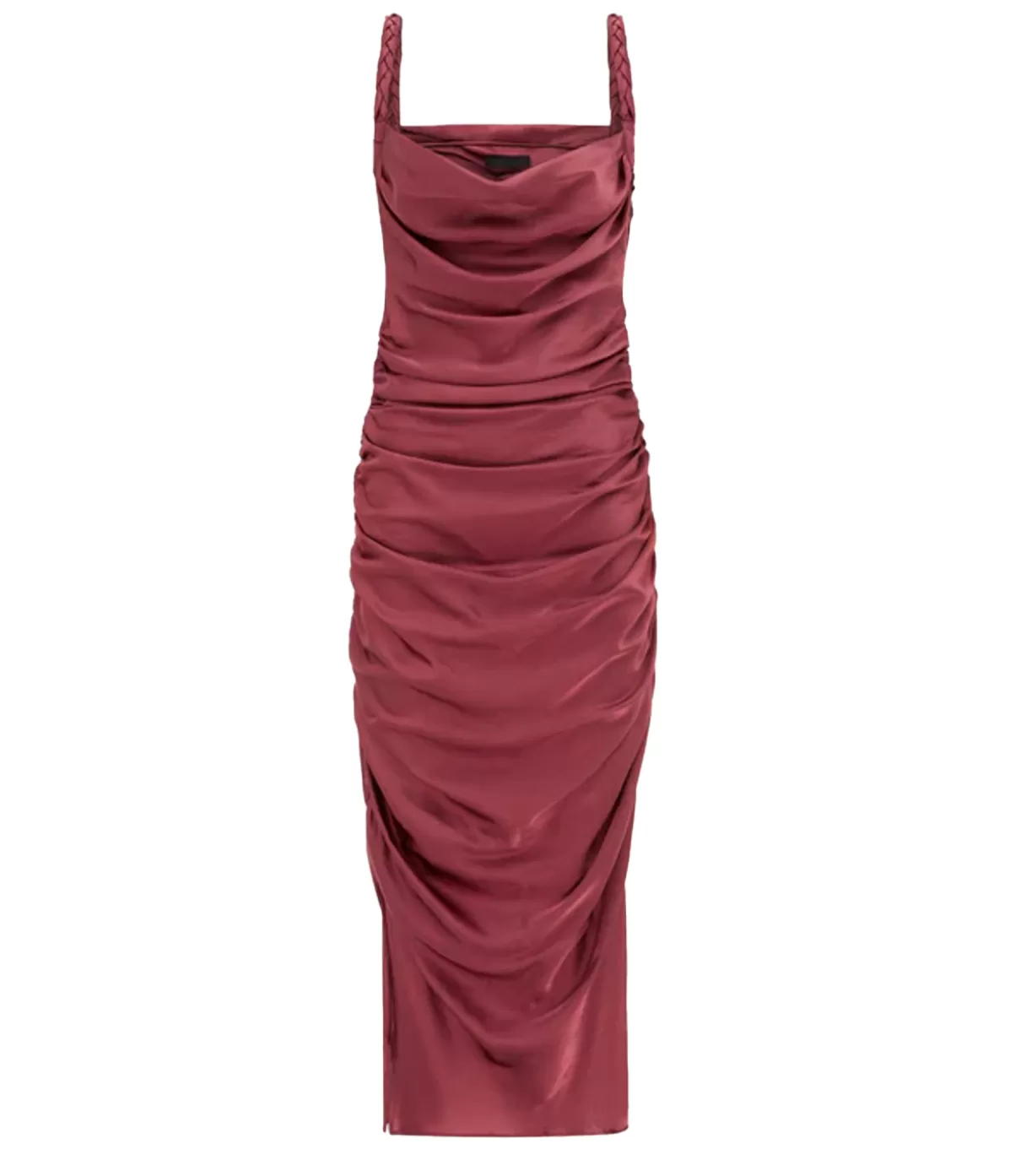LEO LIN Rachel Cowl Neck Slip Dress in Burgundy Shop