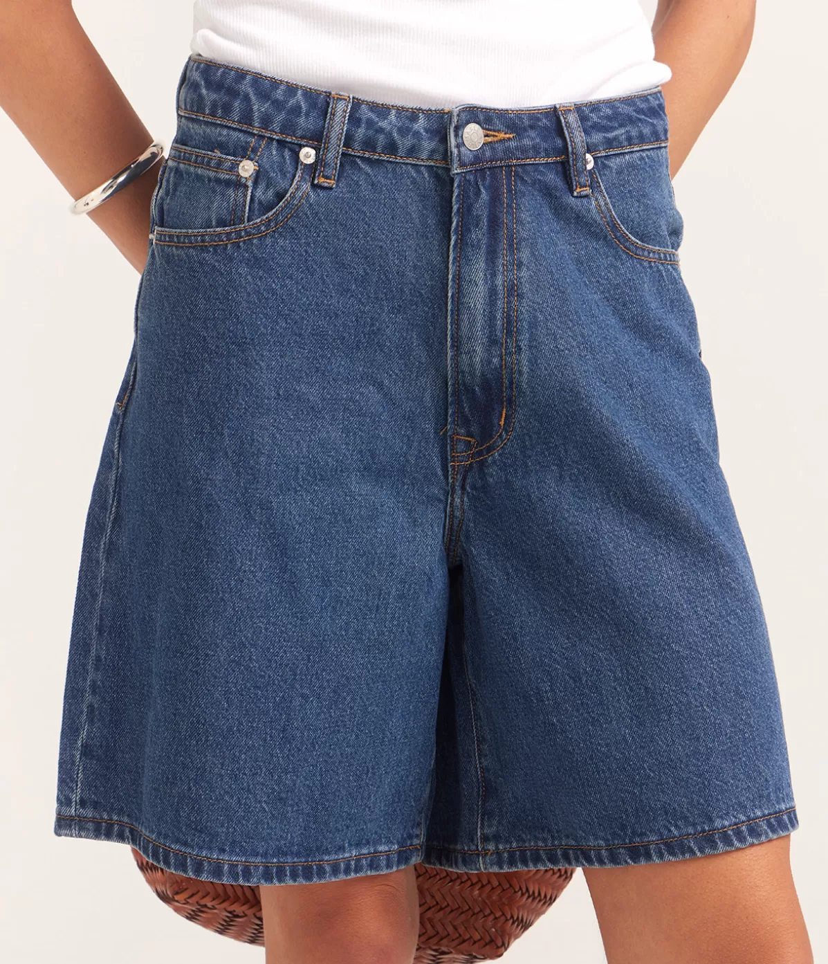MARLE Relaxed Jean Short in Heritage Blue Cheap