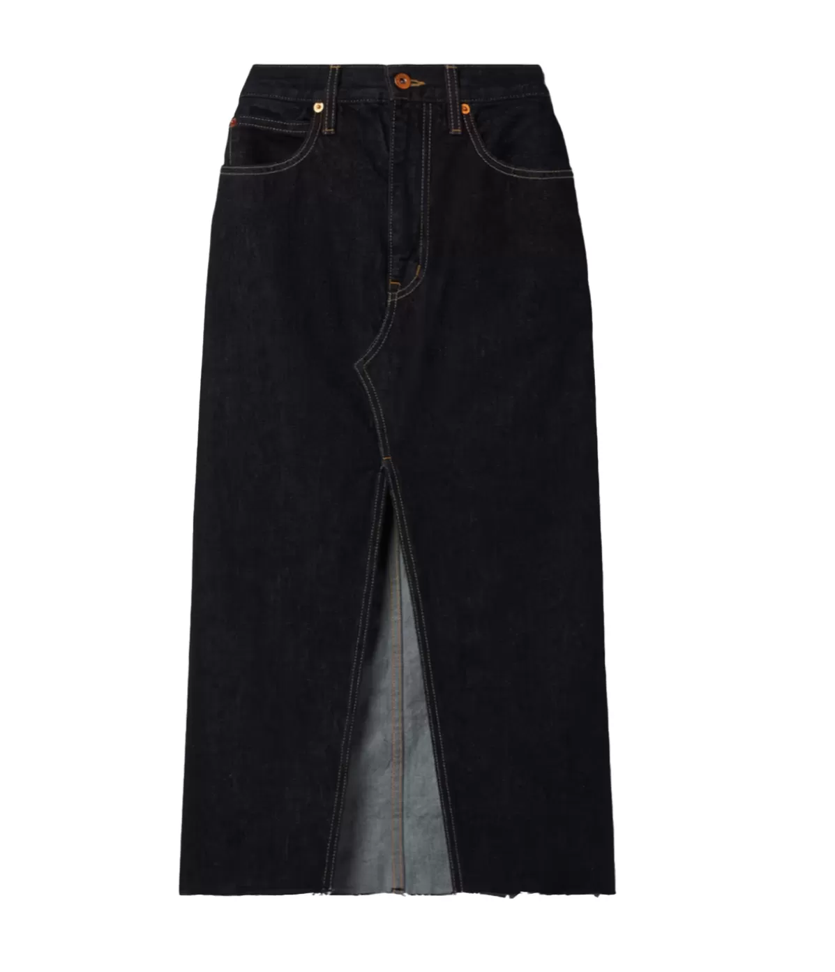 SLVRLAKE Taylor Midi Skirt in Midnight Mile Discount