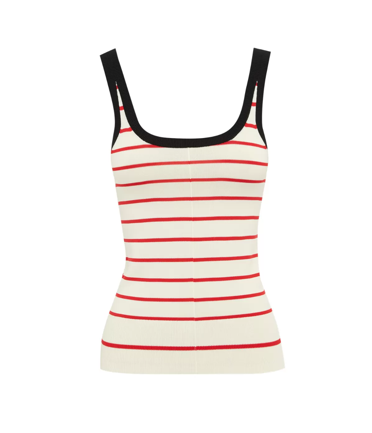 Solid and Striped The Nessa Tank Top in Apple Red and Brule Stripe Outlet