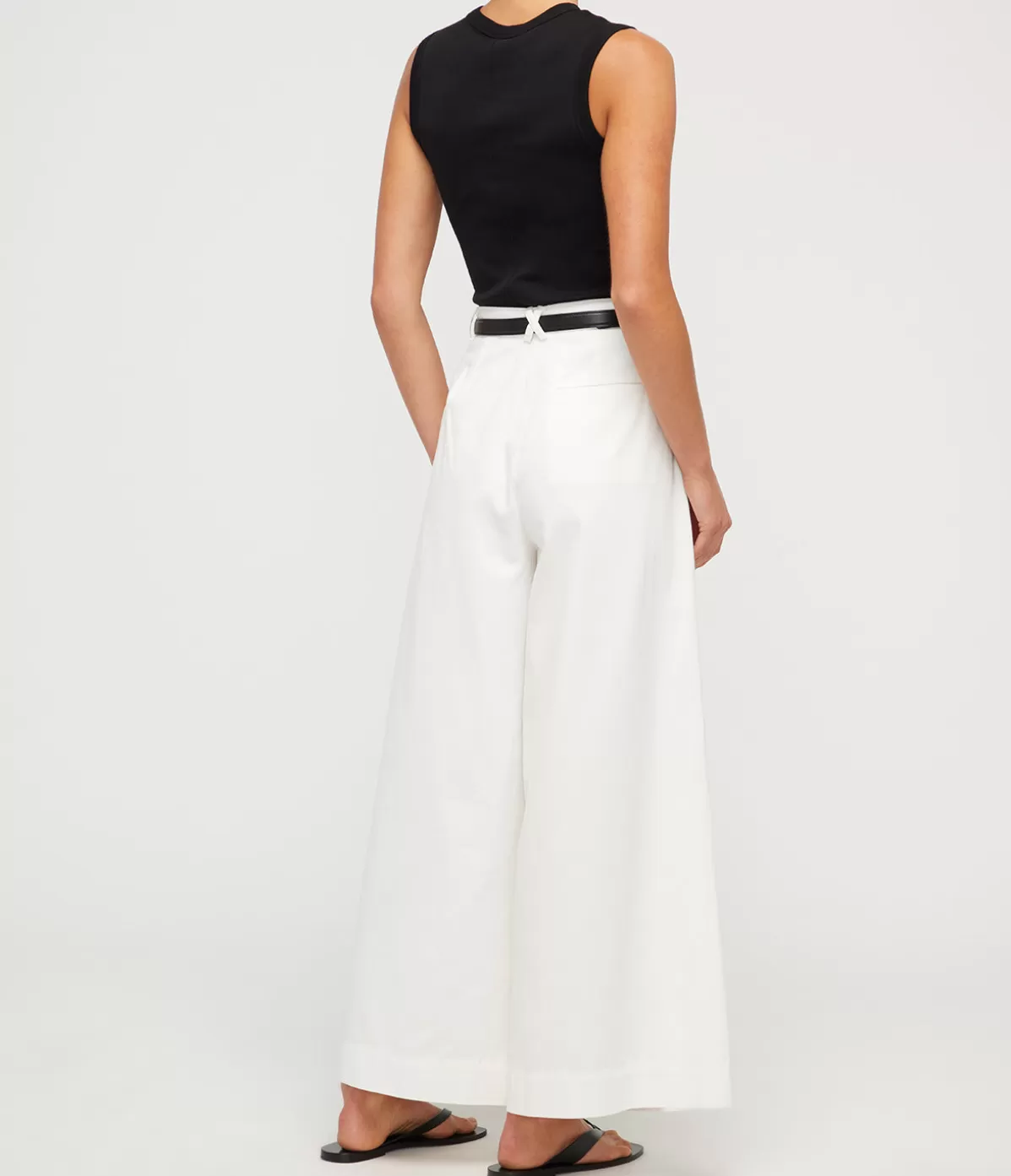 Posse Wesley Wide Leg Trouser in Vintage White Best Sale